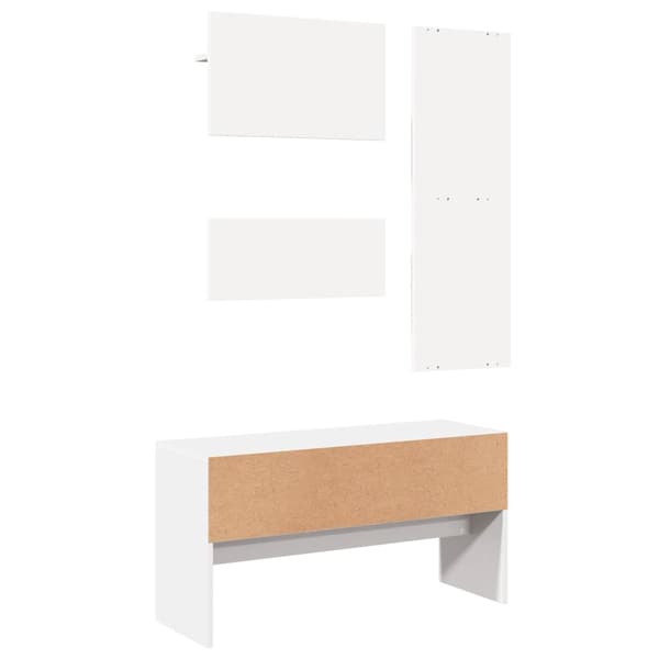 vidaXL 4-delat hallset, vit
