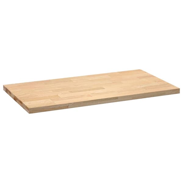 vidaXL køkkenbordplade, 120x63,5x4 cm, rektangulær, massivt egetræ