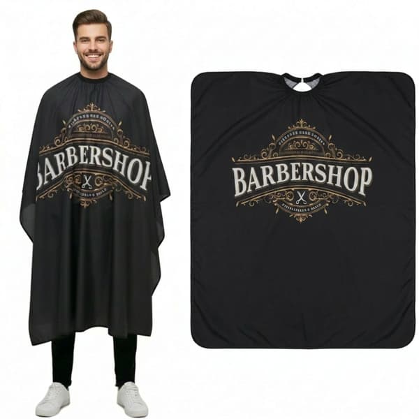 Barbermantel för en stor hårsalong
