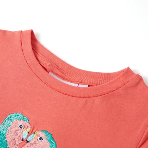 Barn-T-shirt, korall, 104