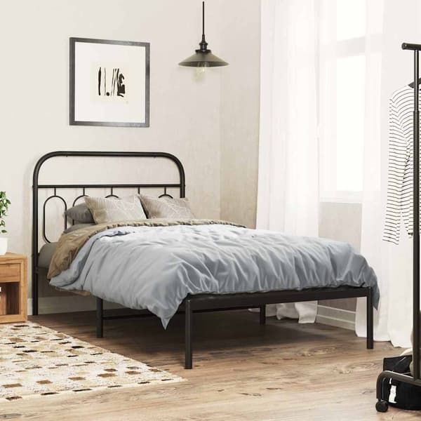 vidaXL metalsengegavl sort 107 cm