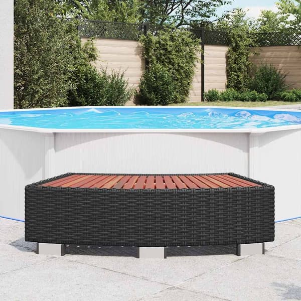 vidaXL spa-trin 92 x 45 x 25 cm polyrattan sort