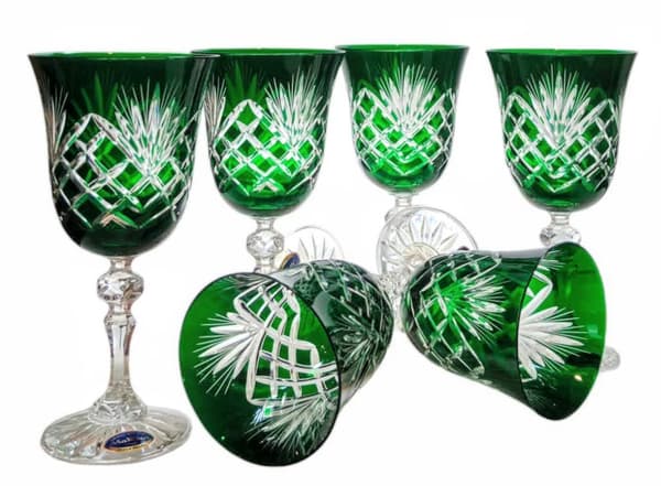 Smaragdkristallvinglas 220 ml Ananas