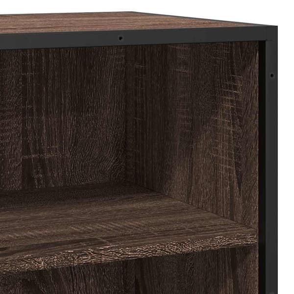 vidaXL skab brunt egetræ 68x35x76 cm træbaseret materiale