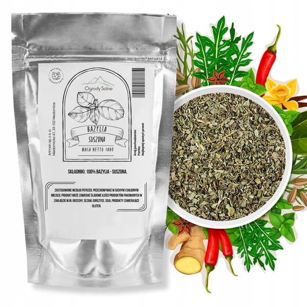 Aromatisk tørret basilikumkrydderi - 100 g