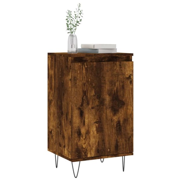 vidaXL kommode, røget eg, 40x35x70 cm, træbaseret materiale