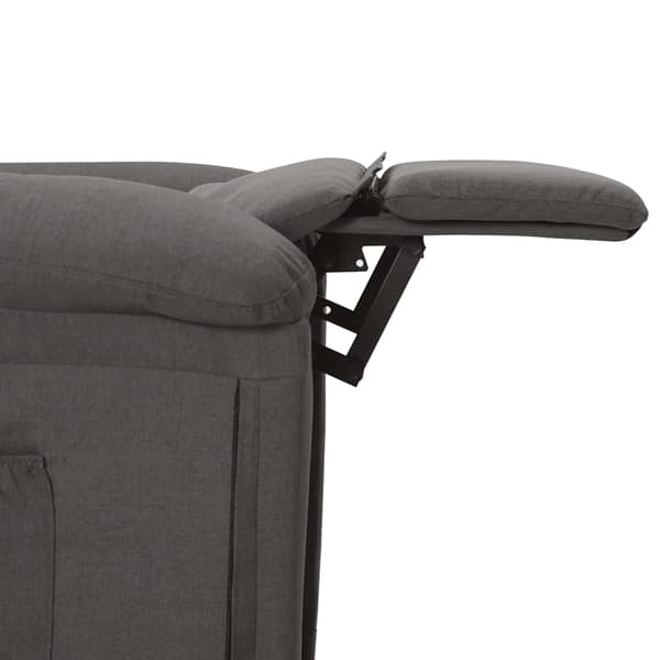 vidaXL elektrisk massagestol, mørkegrå, stof