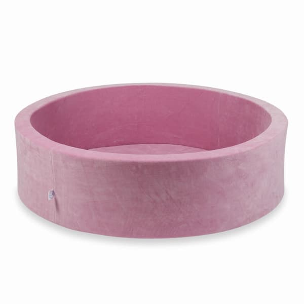 Tør pool 110x30cm fløjl blød pink uden bolde