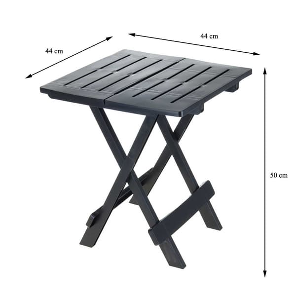 Klapbart balkonbord, antracit, 50 cm