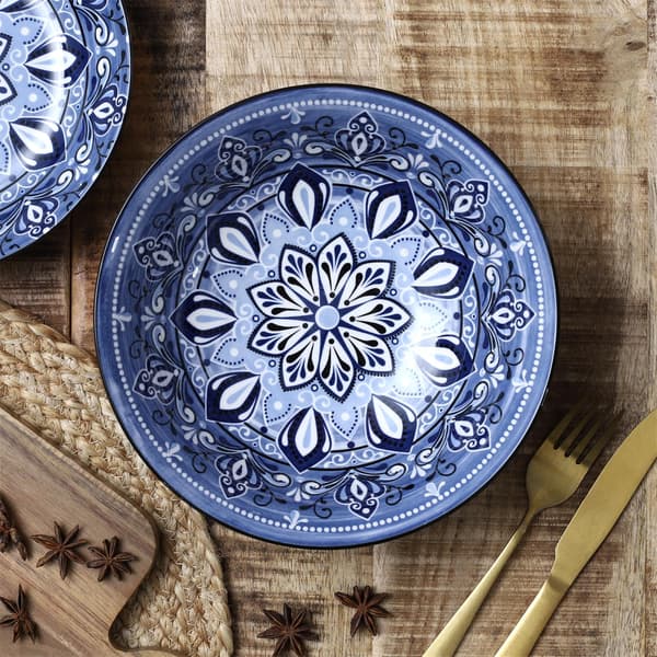 Orientalisk blå keramikskål 21 cm