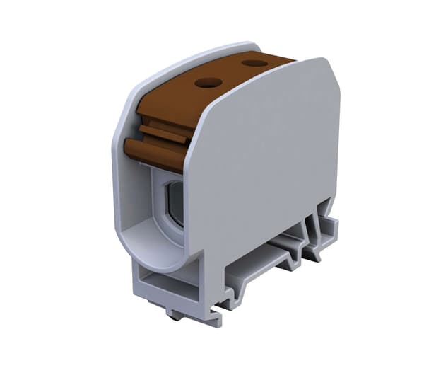 Gevindskinneforbindelse STB 16 Al/Cu 87110 simblok, brun