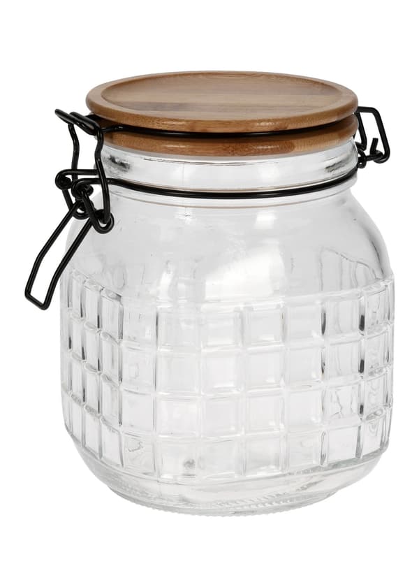 Glasburk med lock 1100 ml