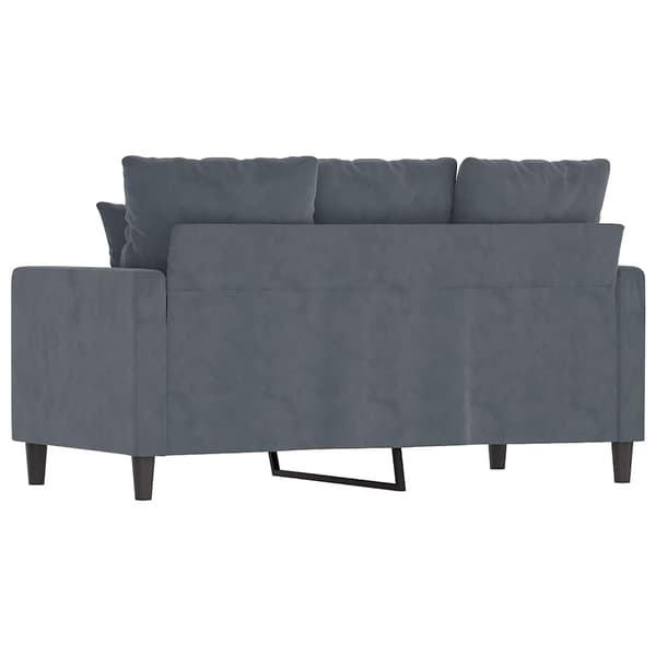 vidaXL 2-sitssoffa mörkgrå 120 cm klädd i sammet