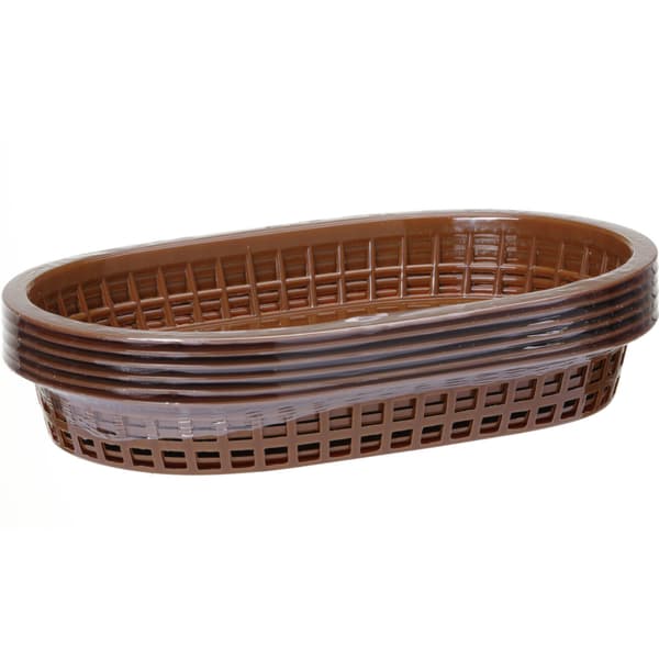 Oval brun brödkorg 6 st - Hendi 426296
