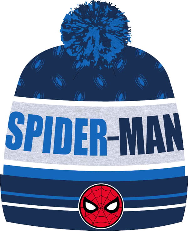 SPIDER-MAN VINTERHUE til drenge, VARM POMPON 52 D033M