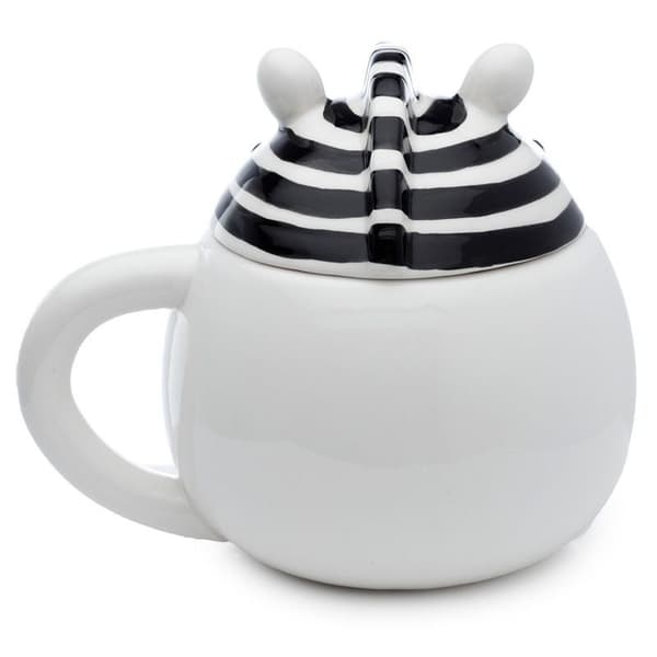 PKLMUG03 Keramisk mugg med kikande zebra