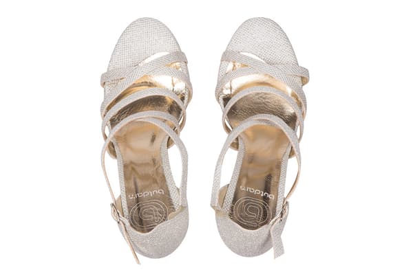 Silverglitteriga bröllopsdansandaler till bröllop 41