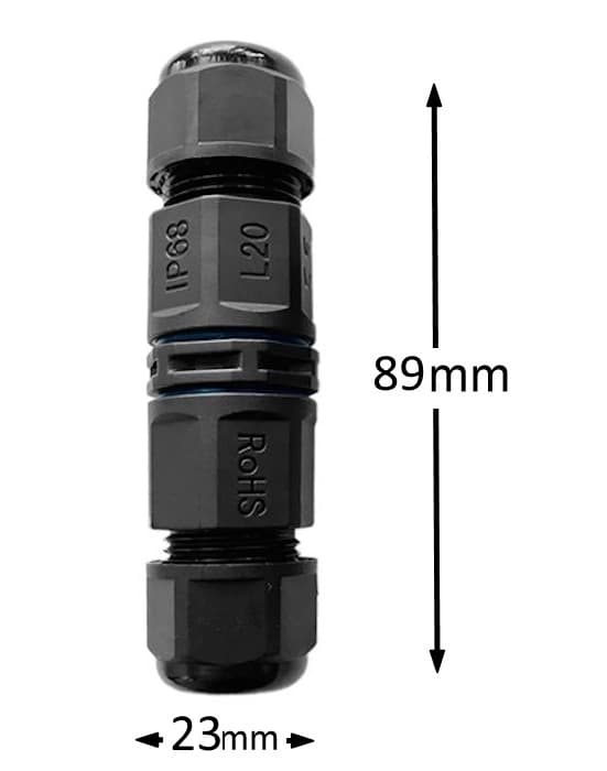 Kabelforbindelsesmuffe Hermetisk Lige IP68 2x4mm2 400V 25A