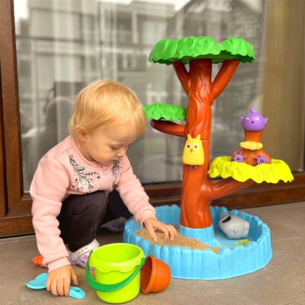 Woopie Sandlåda Vattenbord 2 i 1 Happy Tree 8 tillbehör