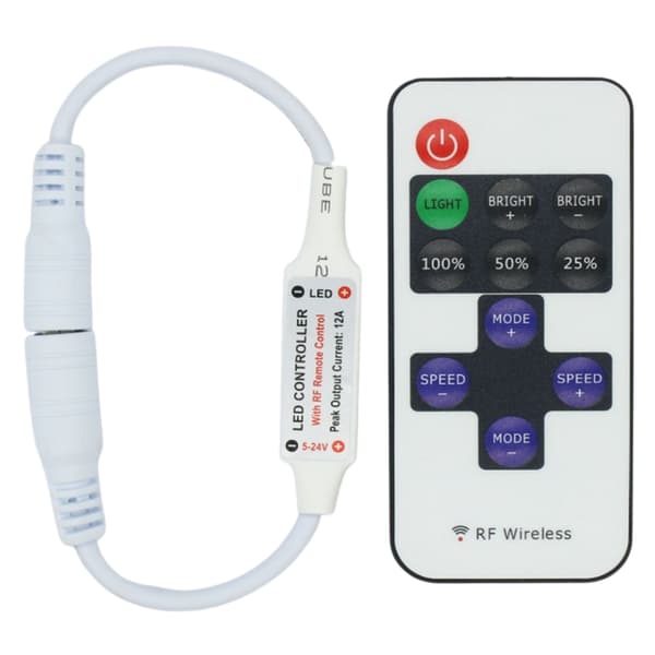 Controller Dimmer 5-24V 6A LED Kit Fjernbetjening DC Dimmer Controller Lille