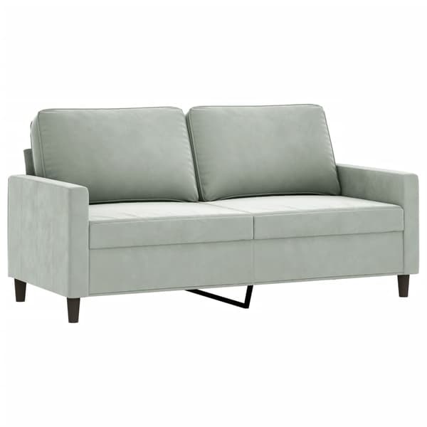 vidaXL 2-sitssoffa ljusgrå 140 cm klädd i sammet