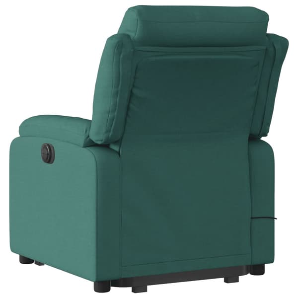 vidaXL Lyftbar massagefåtölj mörkgrön tyg