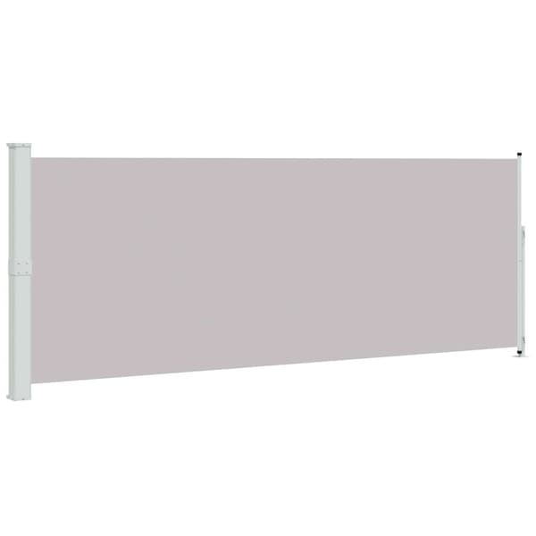 vidaXL udtrækkelig sidemarkise til terrasse 180x500 cm grå