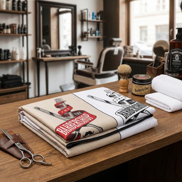 Barbermantel för en stor hårsalong