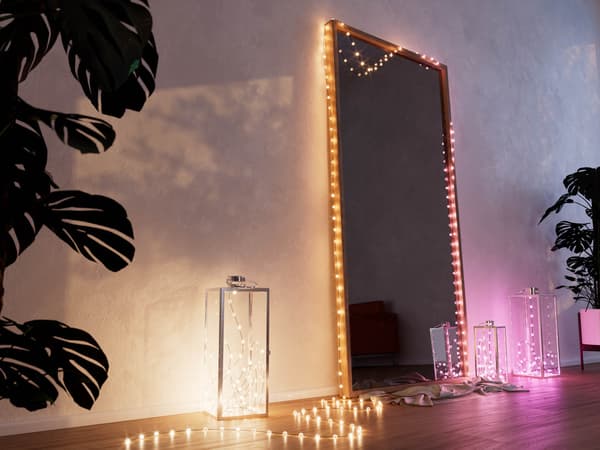 Twinkly Strings USB-C Godisar - 100 RGB LEDs, Pärlor, 6m, Grön Fläta