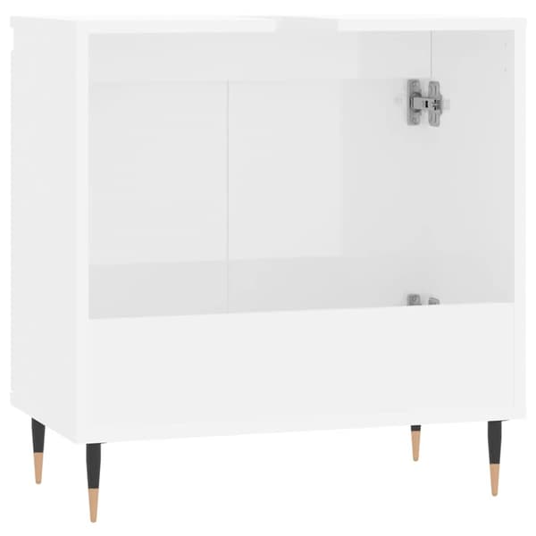vidaXL Badrumsskåp högglansvit 58x33x60 cm