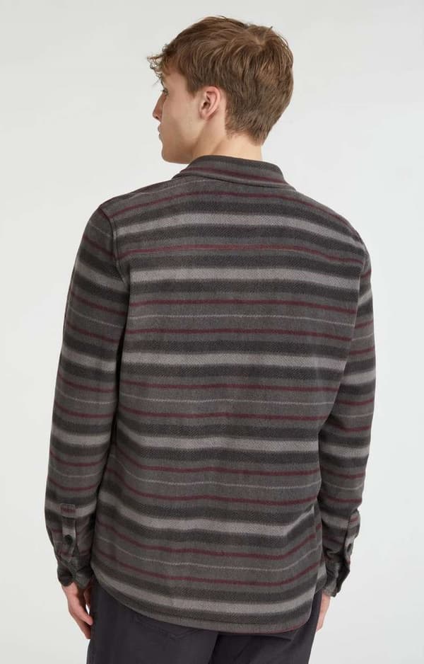 O'neill Superfleece Skjorta Grå Crossover Randig [2350035-38017] storlek L