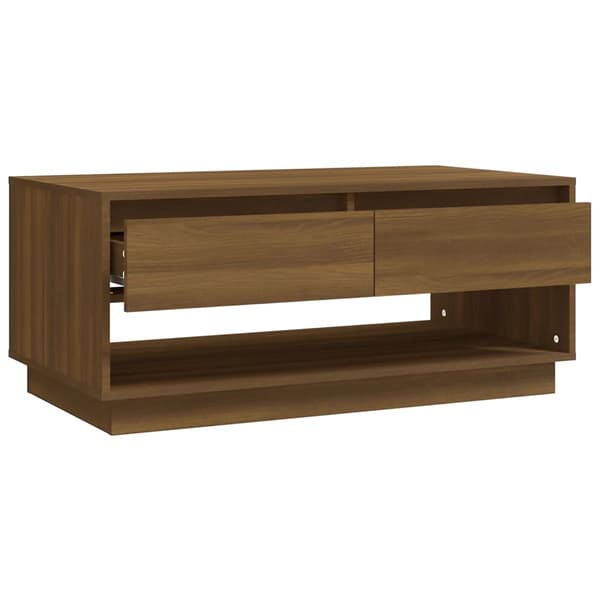 vidaXL sofabord brunt egetræ 102,5x55x44 cm