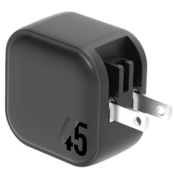 ENERGEA 2xUSB-C PD-PPS 45W2C sort/sort US+EU Travelite GAN45