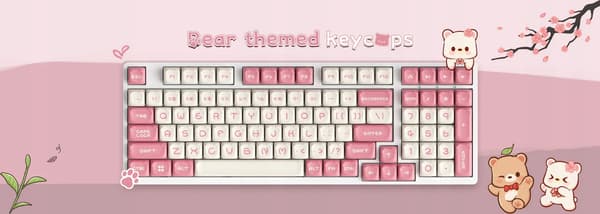 Akko Sakura Bjørn Brugerdefinerede Taster Sæt PBT Taster 122 stk.