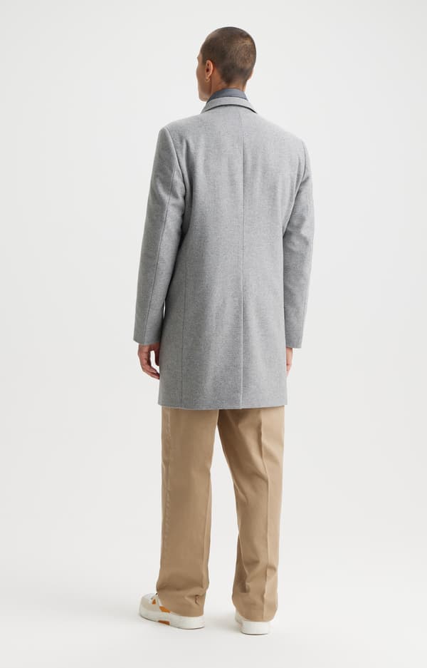 Slim fit-kappa med återvunnen ull 58