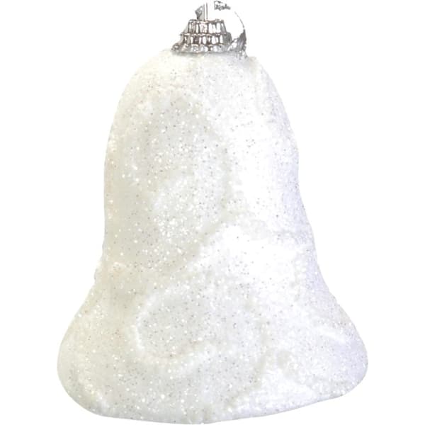 Set med 3 glittriga snöklockor 7 cm