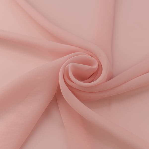 Chiffonmateriale, lys ferskenfarve