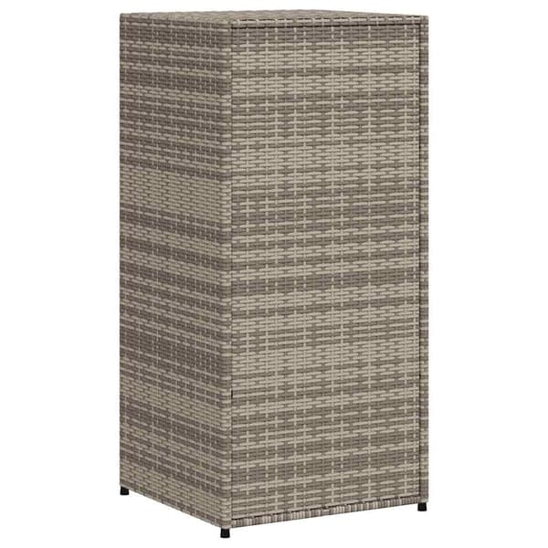 vidaXL Puutarhakaappi, Harmaa, 55x55x111 cm, Polyrottinki