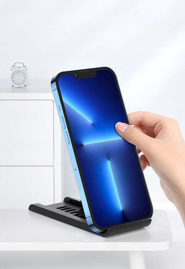 ESSAGER musta jalusta älypuhelimelle ja tabletille