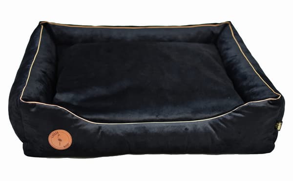 CEZAR sofa sort fløjl XL - 110 cm x 90 cm