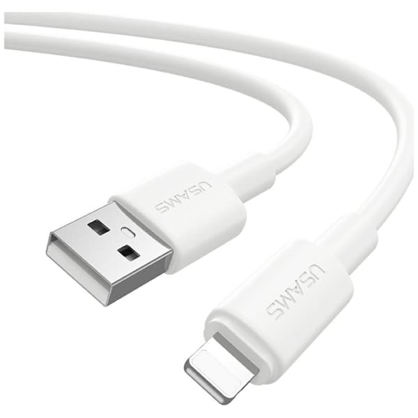 USAMS U90 2.4A USB-A til Lightning-kabel hvid