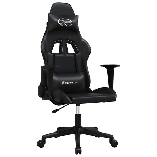 vidaXL Gamingstol, svart, konstläder