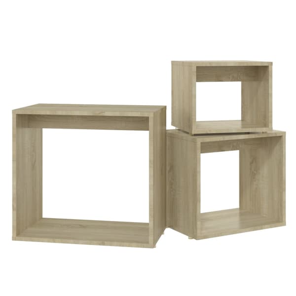 vidaXL 3-pack slitsbord, Sonoma ek