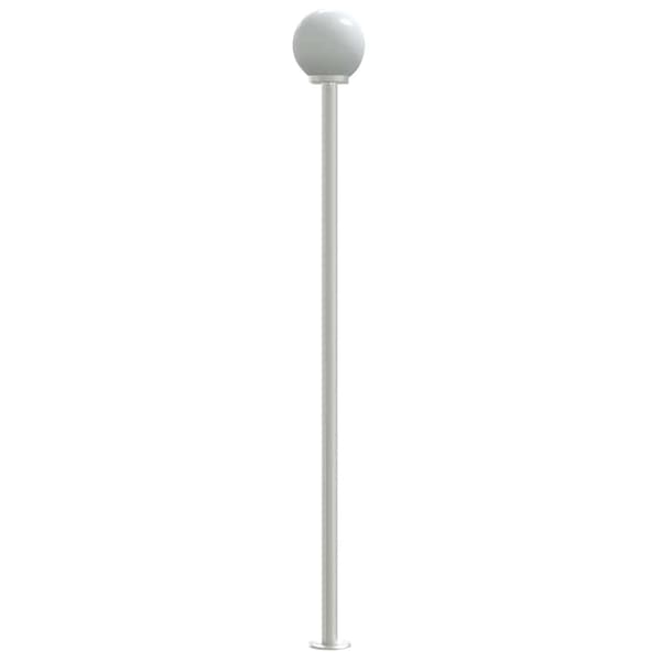 vidaXL stående havelamper, sæt med 3, sølv, 215 cm, rustfrit stål