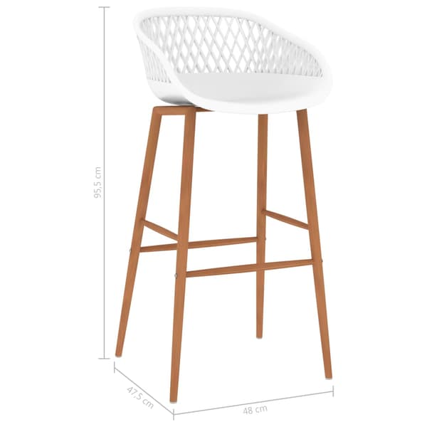 vidaXL Barstole, sæt med 4, hvid