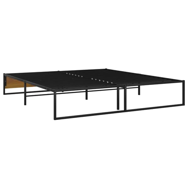 vidaXL sengestel sort metal 200 x 200 cm