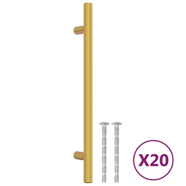 vidaXL skabsgreb, 20 stk., guld, 160 mm, rustfrit stål