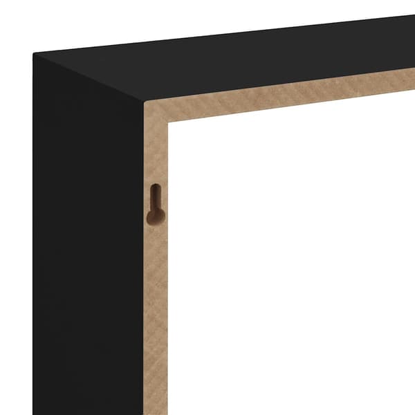 vidaXL kubeformede væghylder, 3 stk., sort, MDF