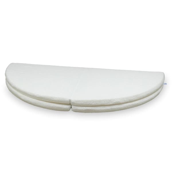 Rund vikmatta fi160 Boucle Vit