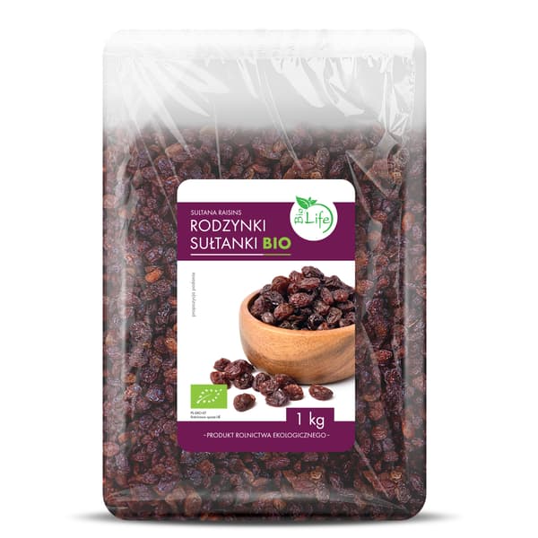 Luomu sultanarusinat 1 kg